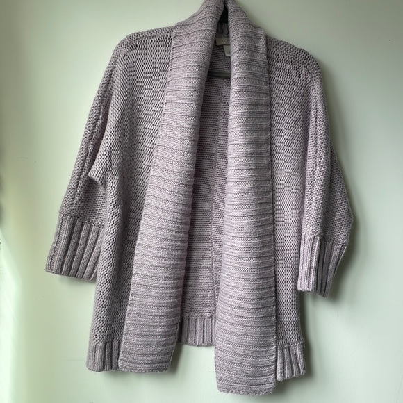 LOFT Sweaters - Lavender chunky Loft cardigan
